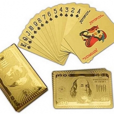 Карти гральні (54шт) Dollar GOLD для покеру пластикові
